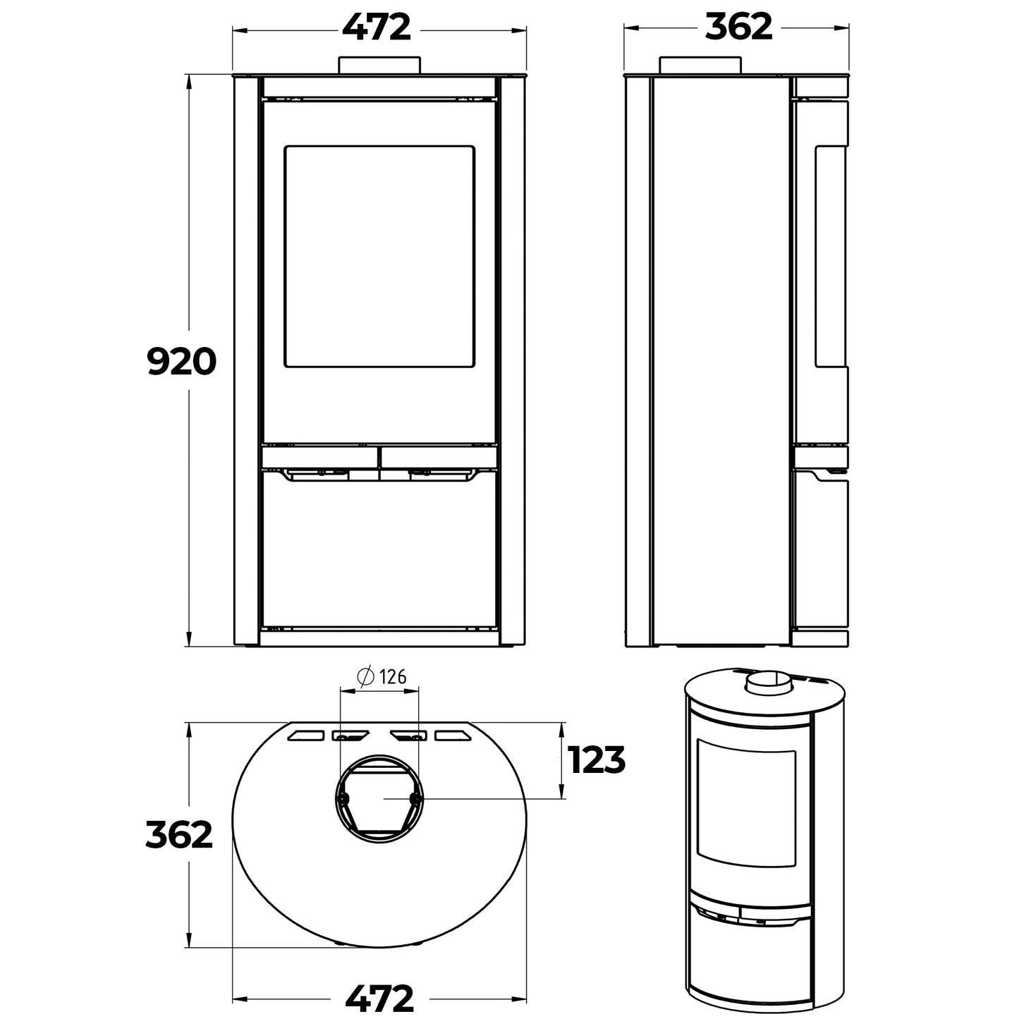Dimensions and specifications for Ovale-LD