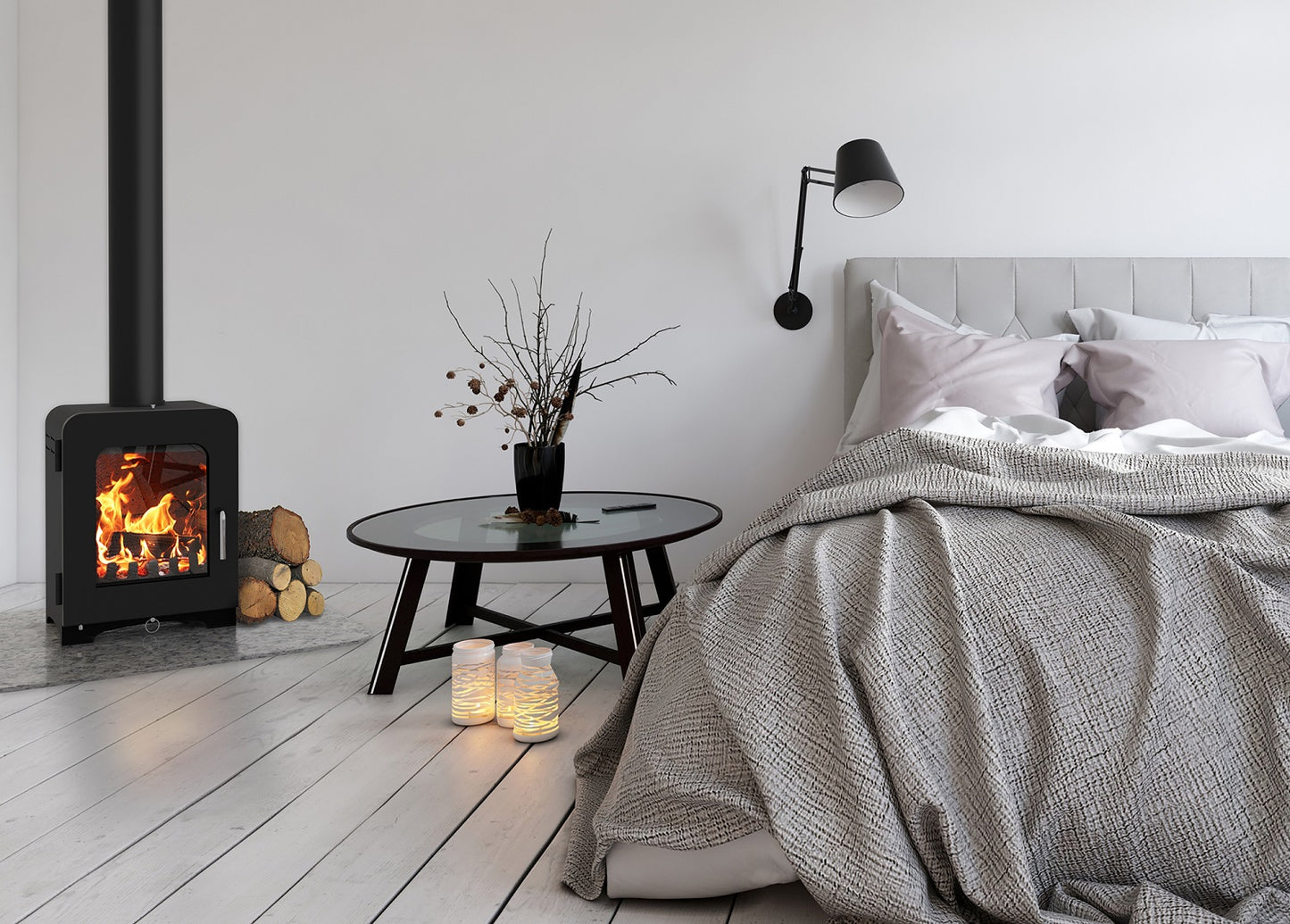 The ST2 multifuel stove has a contemporary feel
